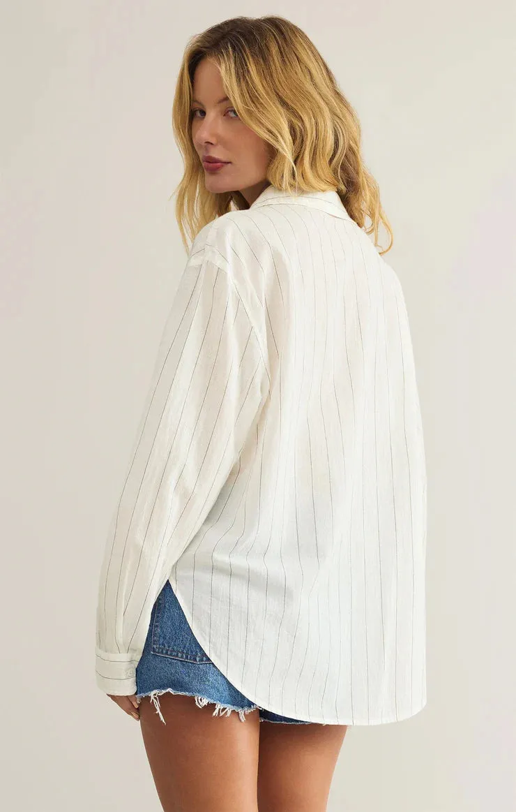 ZSU Seaport Striped Shirt White