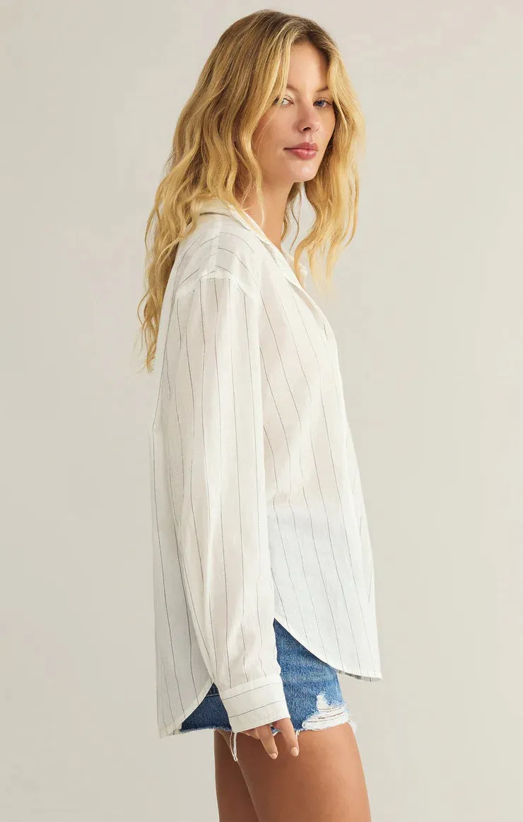 ZSU Seaport Striped Shirt White