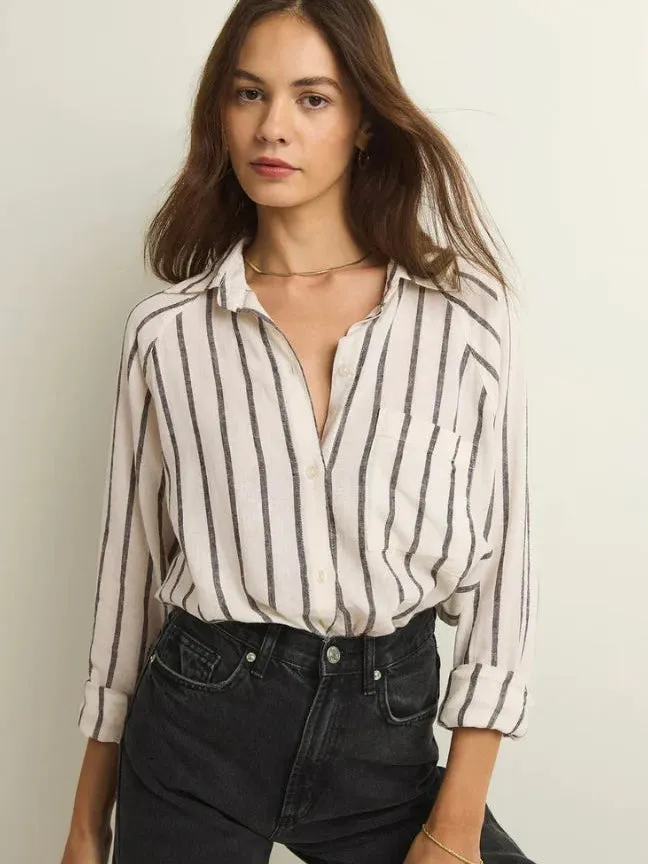 ZSupply The Perfect Linen Top - Black