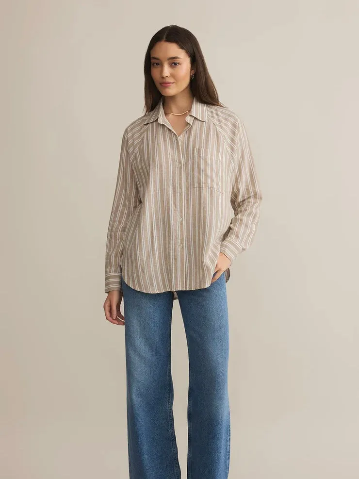 ZSupply The Perfect Linen Top - Pebble Moon