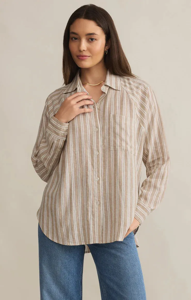ZSupply The Perfect Linen Top - Pebble Moon