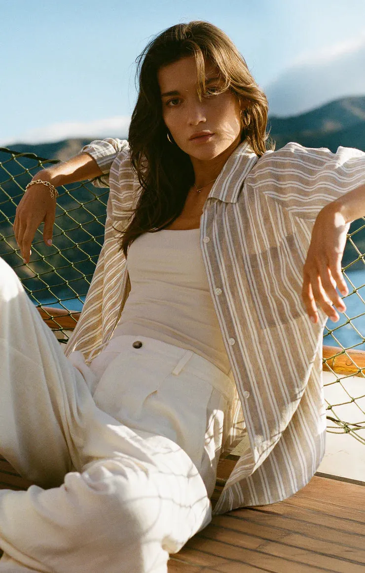 ZSupply The Perfect Linen Top - Pebble Moon